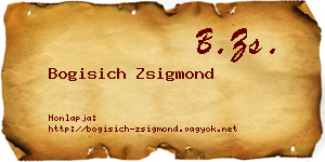 Bogisich Zsigmond névjegykártya